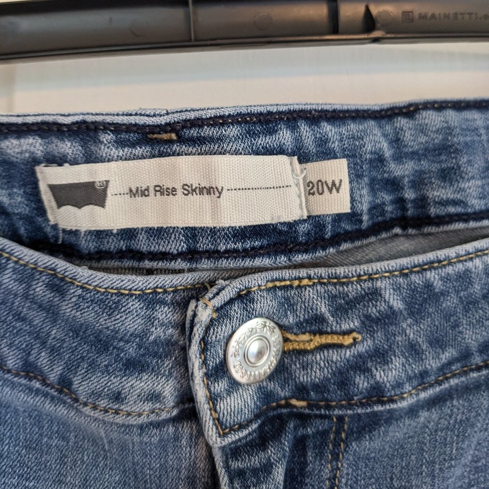 LEVI'S Mid Rise Skinny Plus Size 20W - Picture 6 of 8